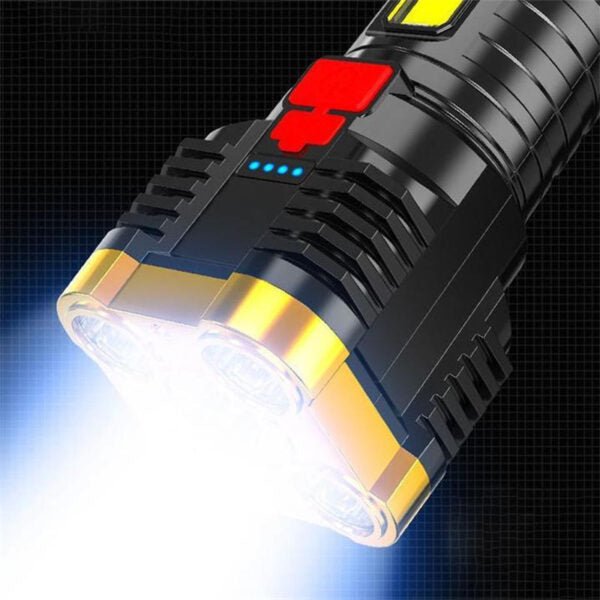 6000LM Waterproof Flashlight Built in Battery USB Charging