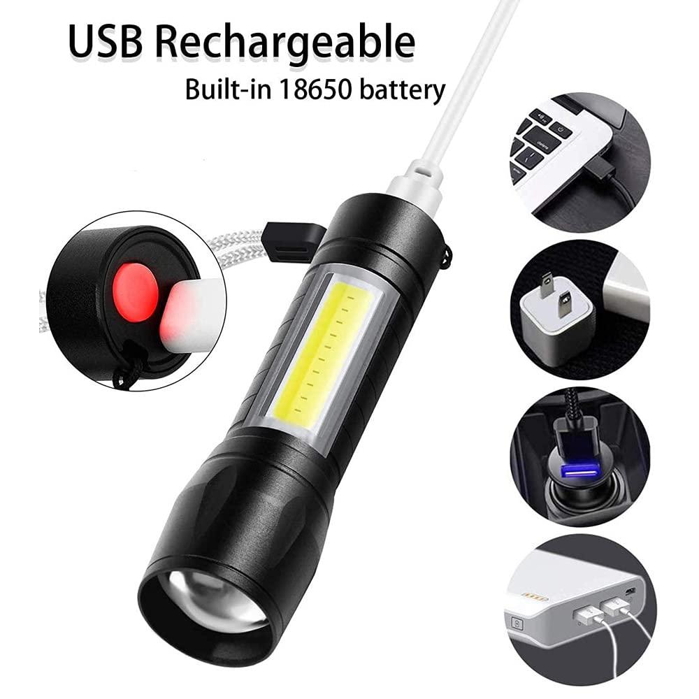 4000LM Waterproof Flashlight Built in Battery USB Charging - OL In 1 Mart