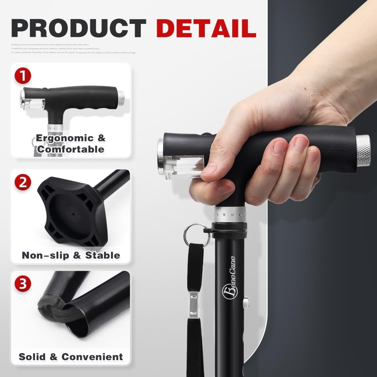 Magic Adjustable LED Walking Cane - Indian Torch