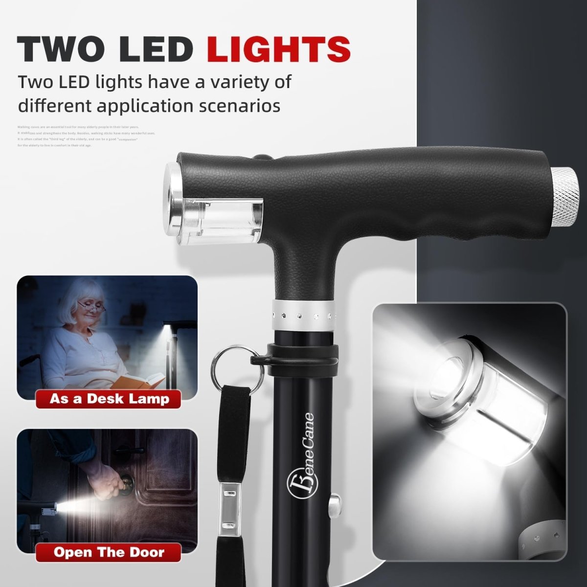 Magic Adjustable LED Walking Cane - Indian Torch