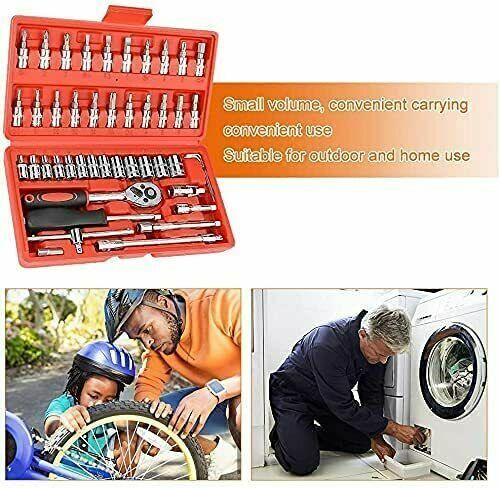 Tools Kit Screwdriver Socket Set of 46 Pcs - OL IN 1 MART