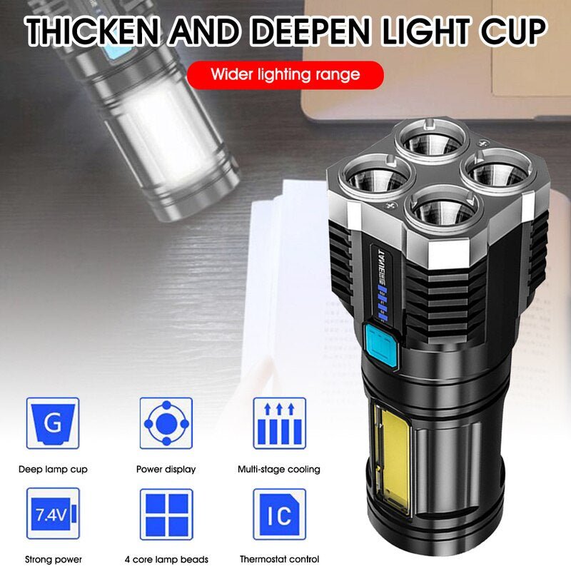 USB Rechargeable Led Torch - Indian Torch