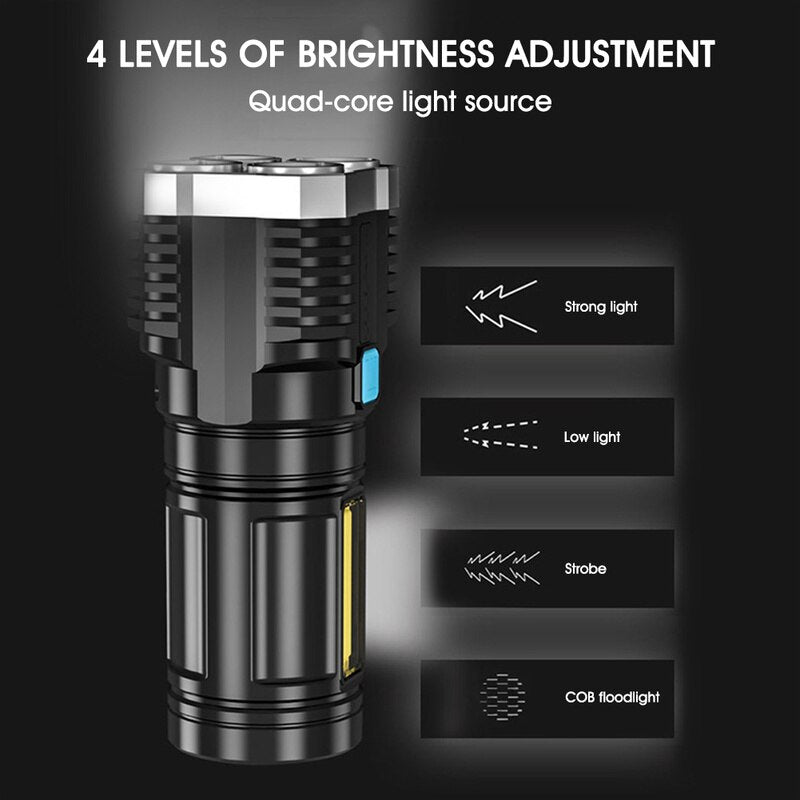 USB Rechargeable Led Torch - Indian Torch