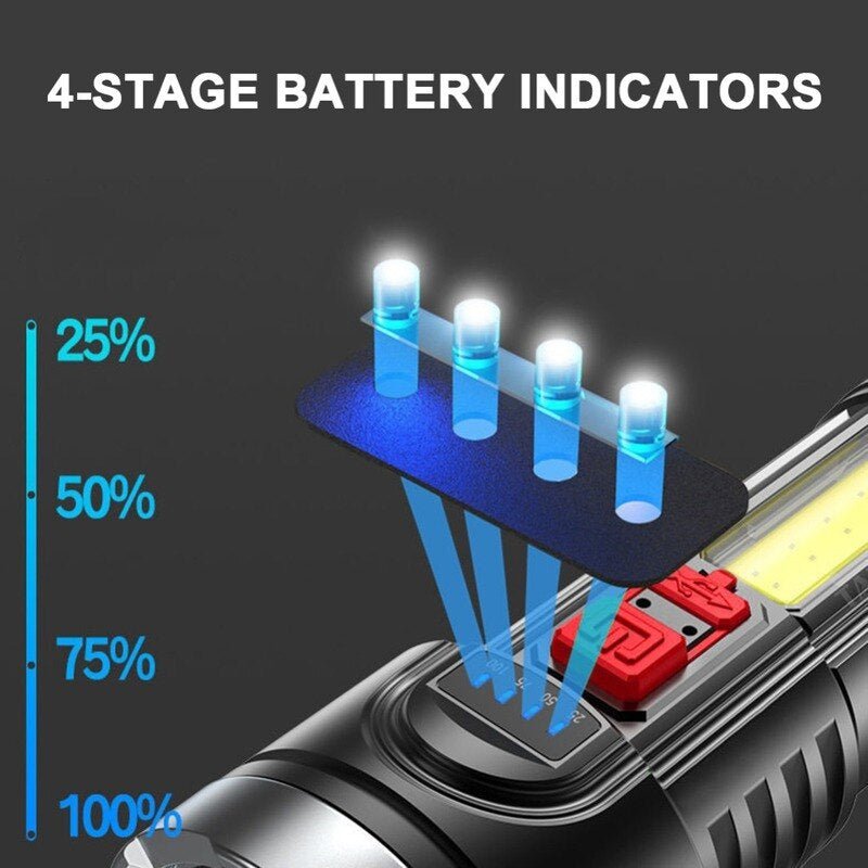 USB Rechargeable Led Torch - Indian Torch